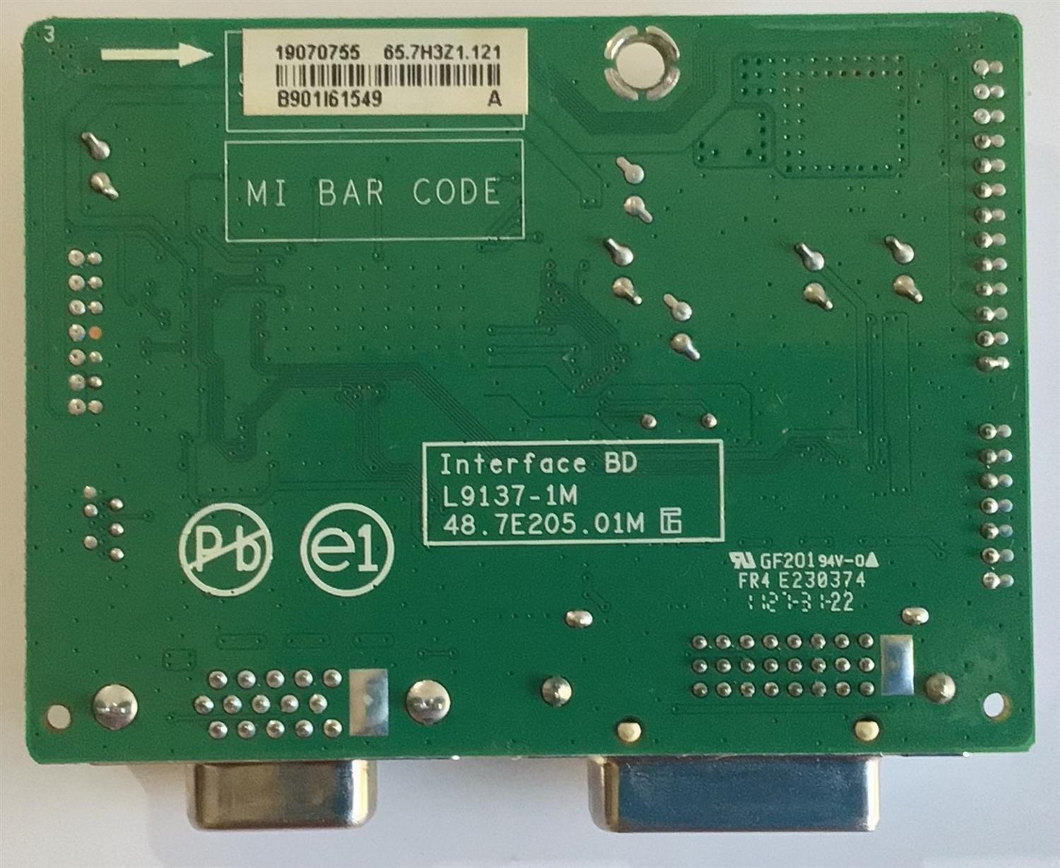 MAIN PARA MONITOR ACER LCD / NUMERO DE PARTE 65.7H3Z1.121 / 48.7E205.01M / 19070755 / B901I61549 / MODELO P237HL - Imagen 2